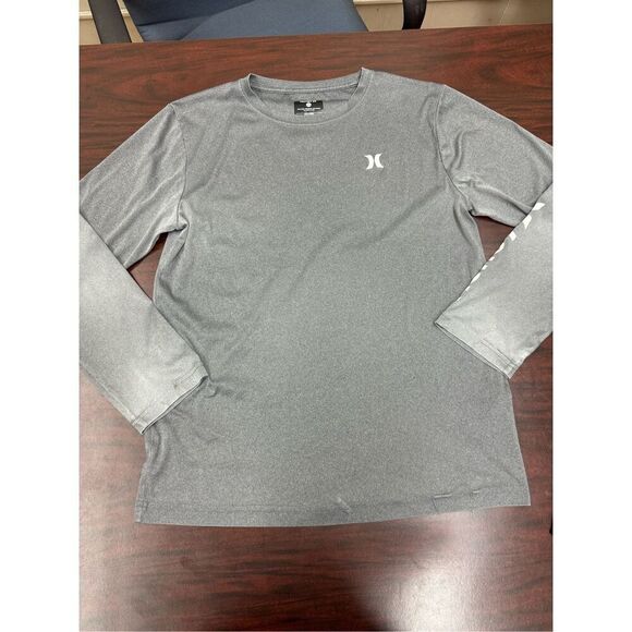 Hurley Boys Grey Long Sleeve H2O- Dri Shirt Size X-Large - Picture 1 of 9
